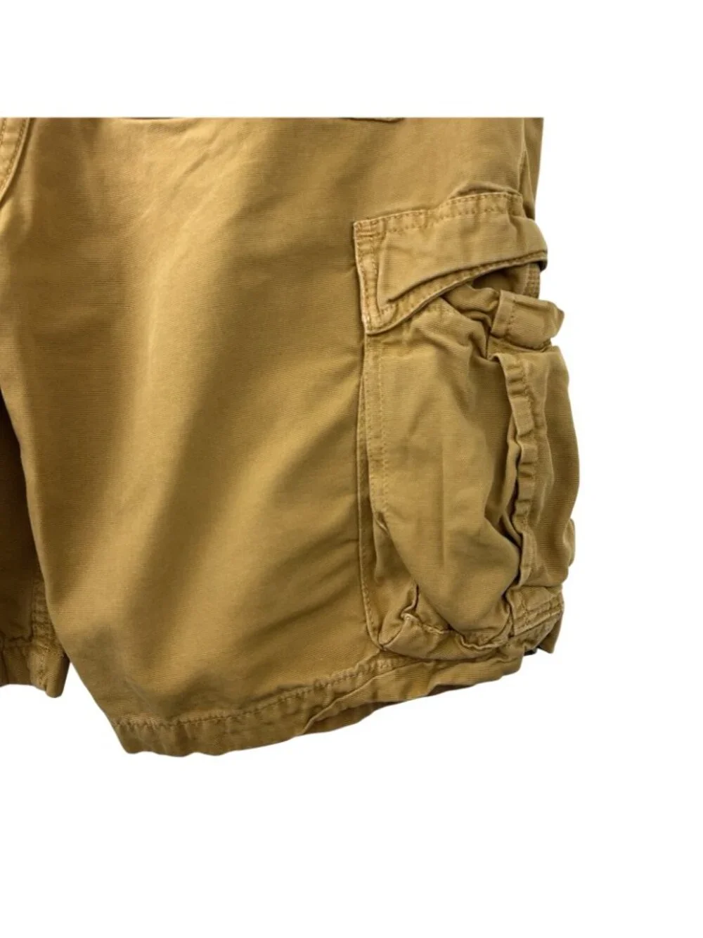 VTG The North Face Cotton Ripstop Cargo Shorts Men's 36R  Gold Hiking Camping